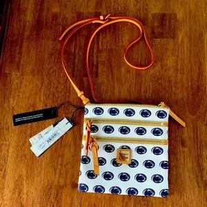NWT Dooney & Bourke Penn State Nittany Lion blue and white Crossbody Purse